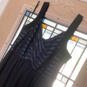 Signature Woman 14W Long Evening gown dress Black Blue